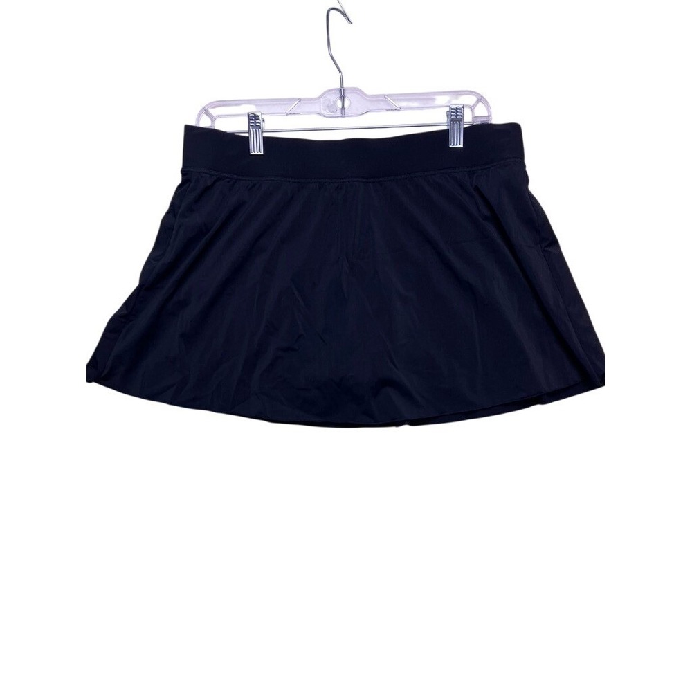 Spanx Skort Women Size 12 Black Swim Skort Summer Vacation‎ Classic